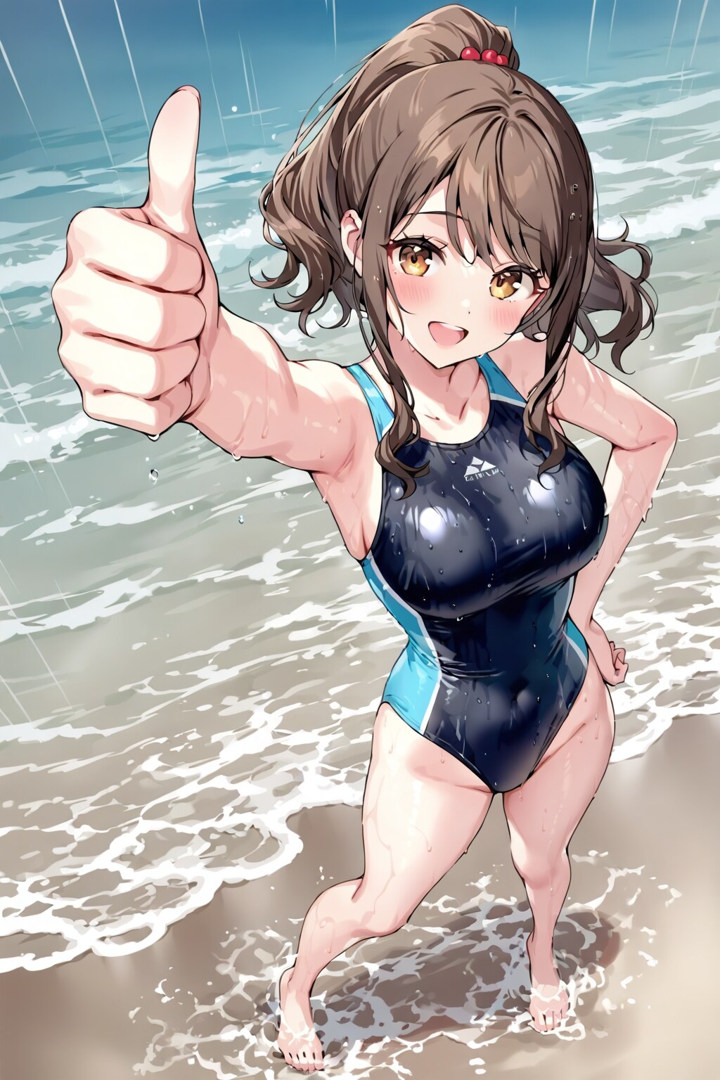 雨だ！今日の遠泳訓練は中止だ！