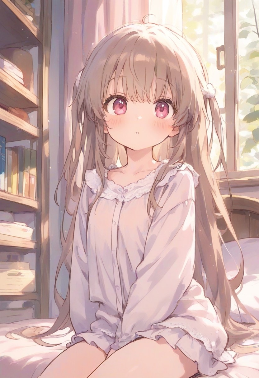 少女の部屋(水彩タッチ)(145)
