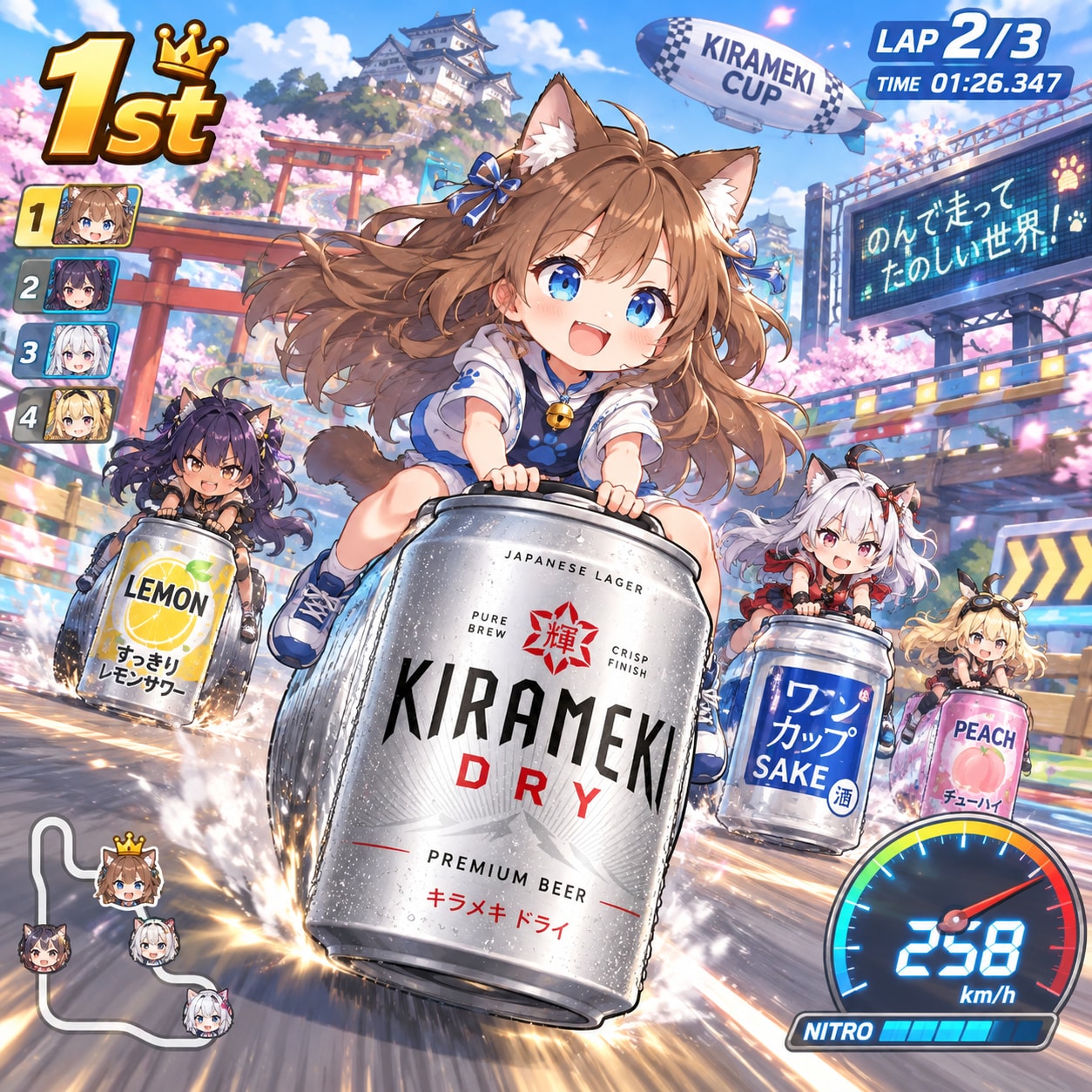 レースゲームの小さな女の子 | の人気AIイラスト・グラビア