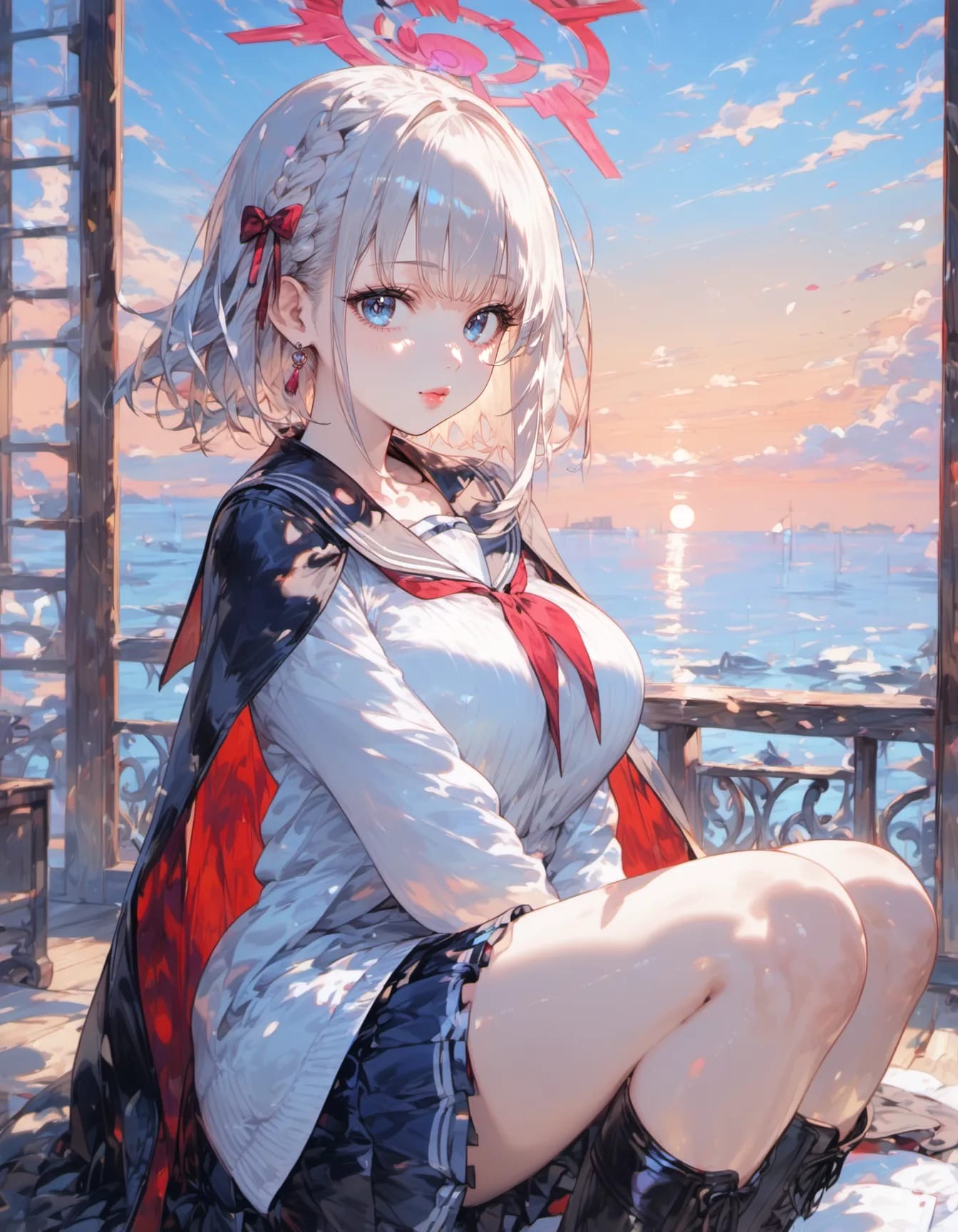 Evening Tides and Quiet Eyes | の人気AIイラスト・グラビア