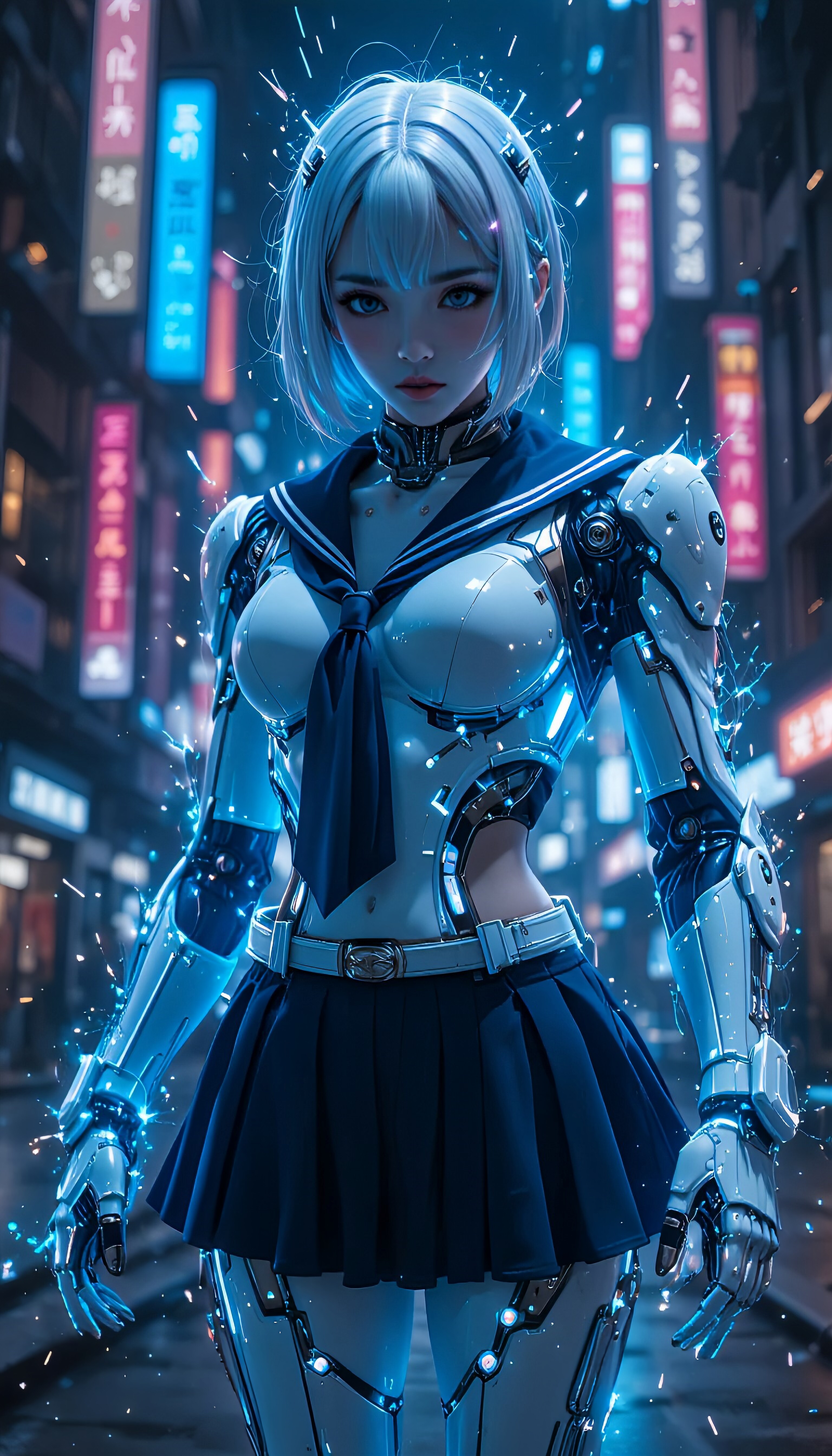 サイバーパンクJK | の人気AIイラスト・グラビア