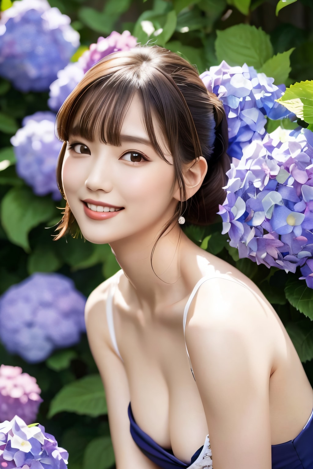 アジサイと れなちゃん