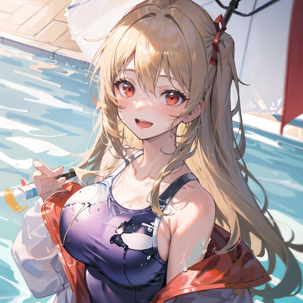 水着姿のうちの子