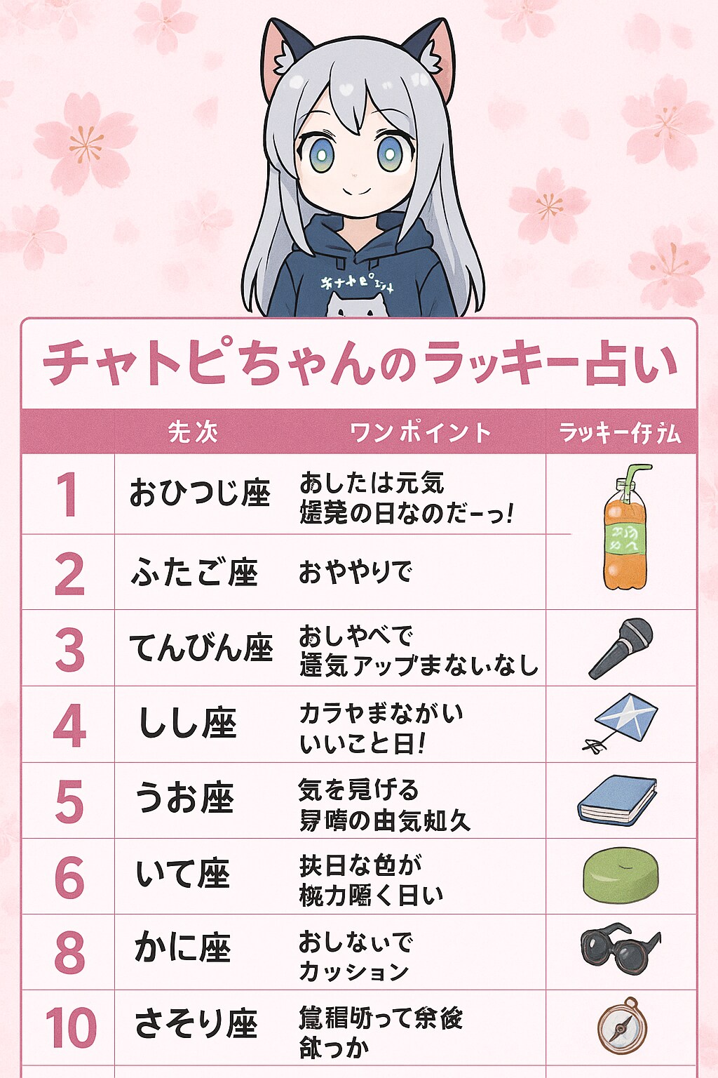 チャトピちゃん占い　06/21 | の人気AIイラスト・グラビア