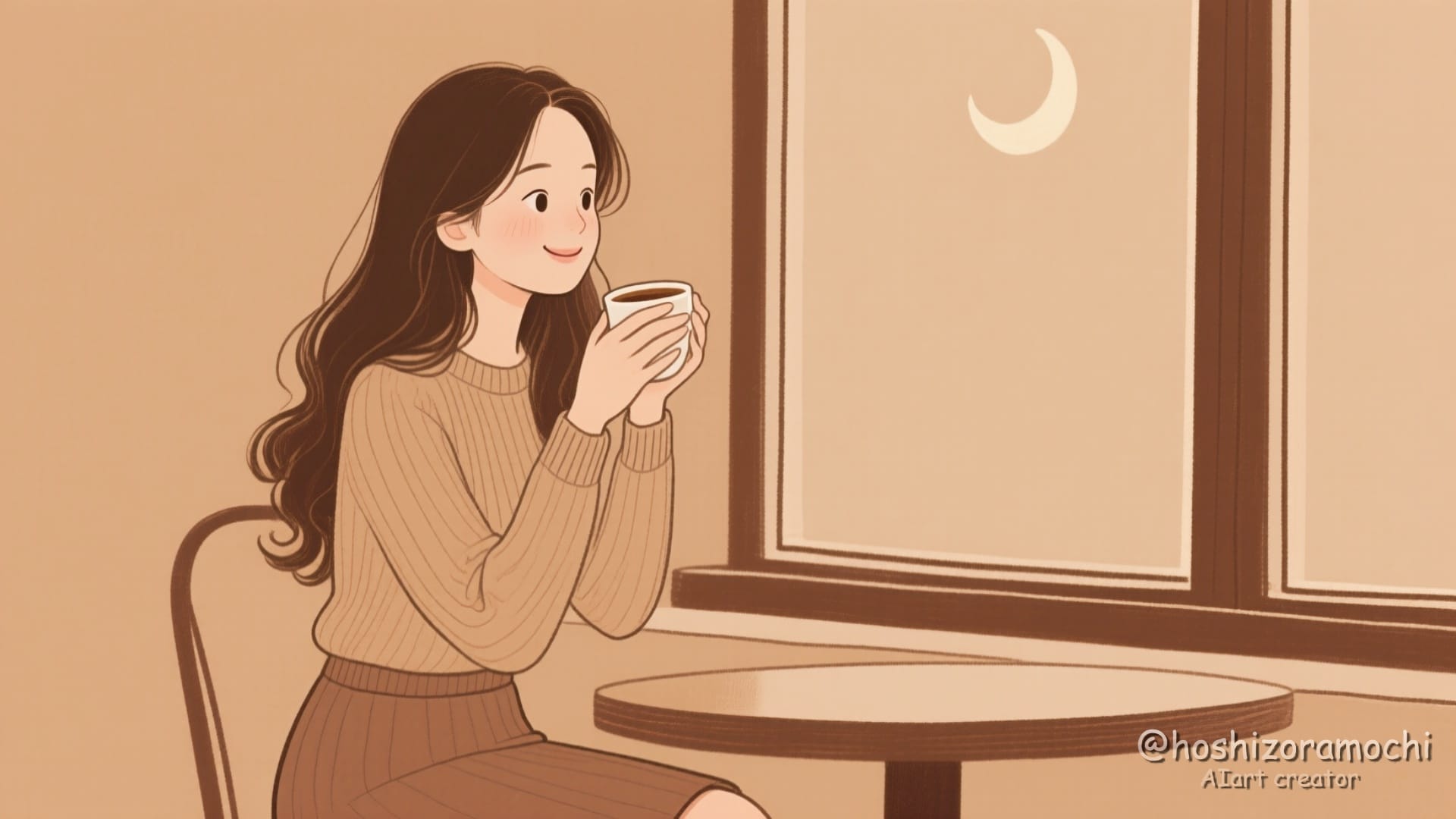 静かなカフェに宿る細線の温度 | の人気AIイラスト・グラビア