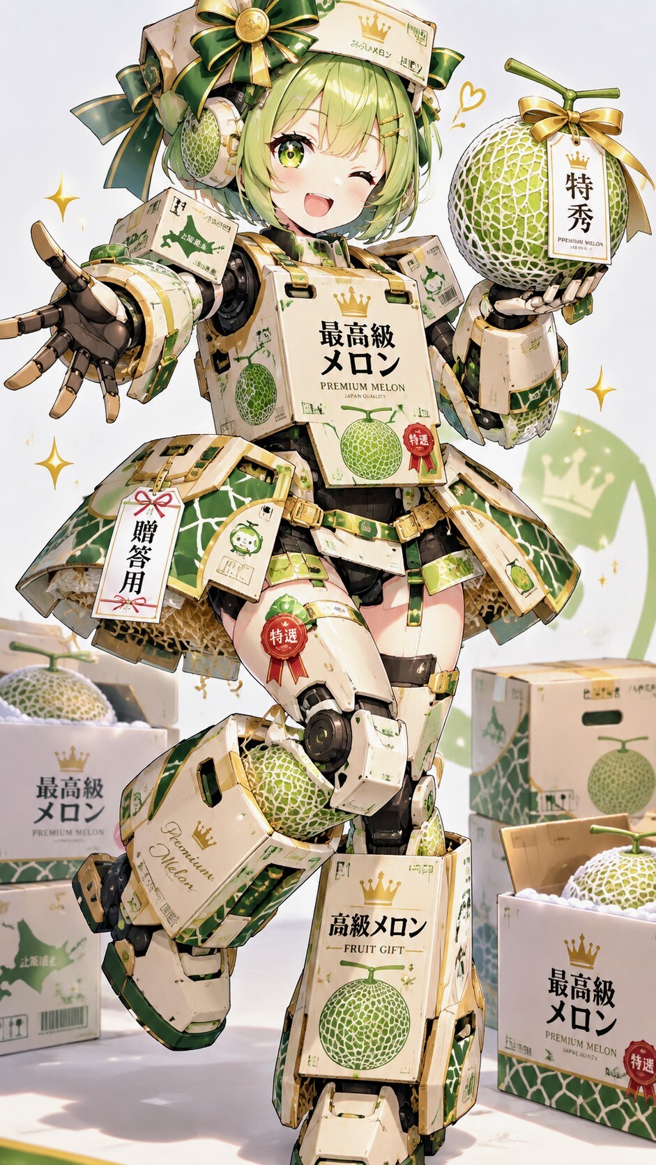 最高級メロン段ボールロボお姉やん🍈 | の人気AIイラスト・グラビア
