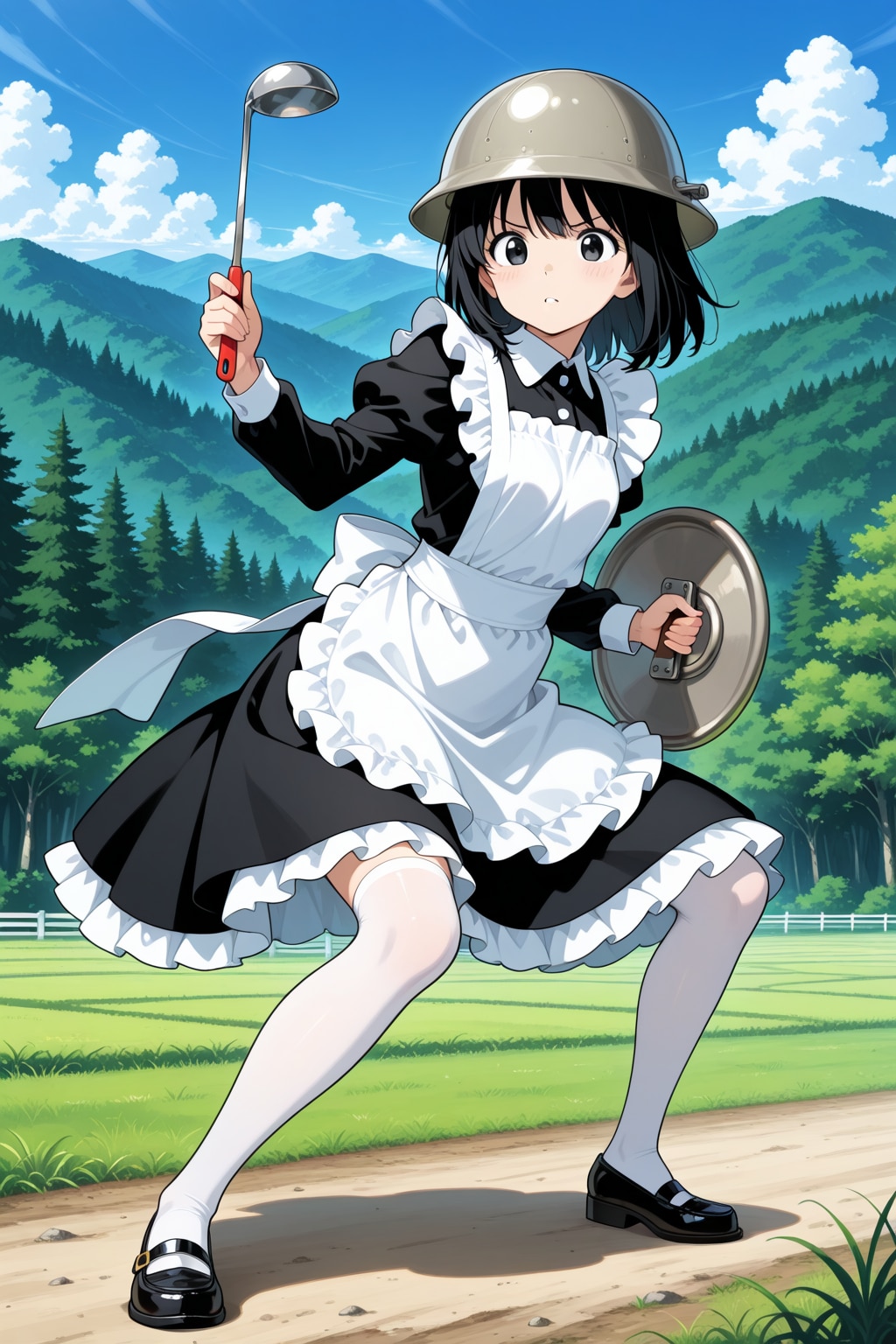 戦うメイドさん（コスプレ） | の人気AIイラスト・グラビア