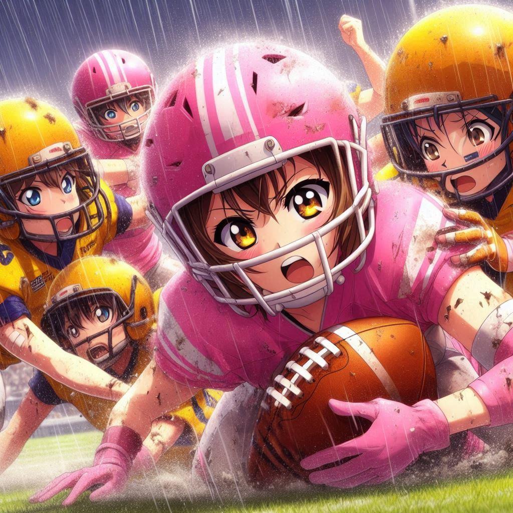 🏈泥まみれの女子アメフト 127