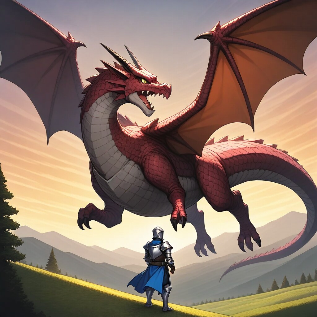ドラゴンと騎士「Pixel」