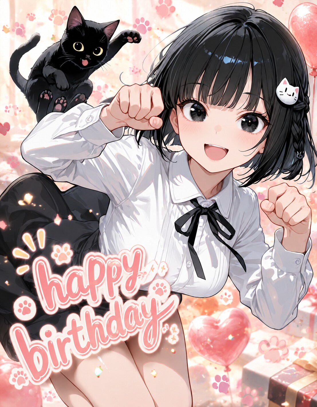 【FA】HD,Y、K　（黒猫）さんの凜猫ちゃん誕生日おめでとうございます🥰