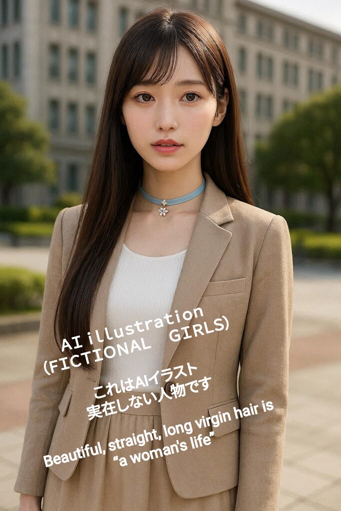 ストレートロングヘア美少女