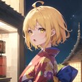 新年を待つ少女 3枚目