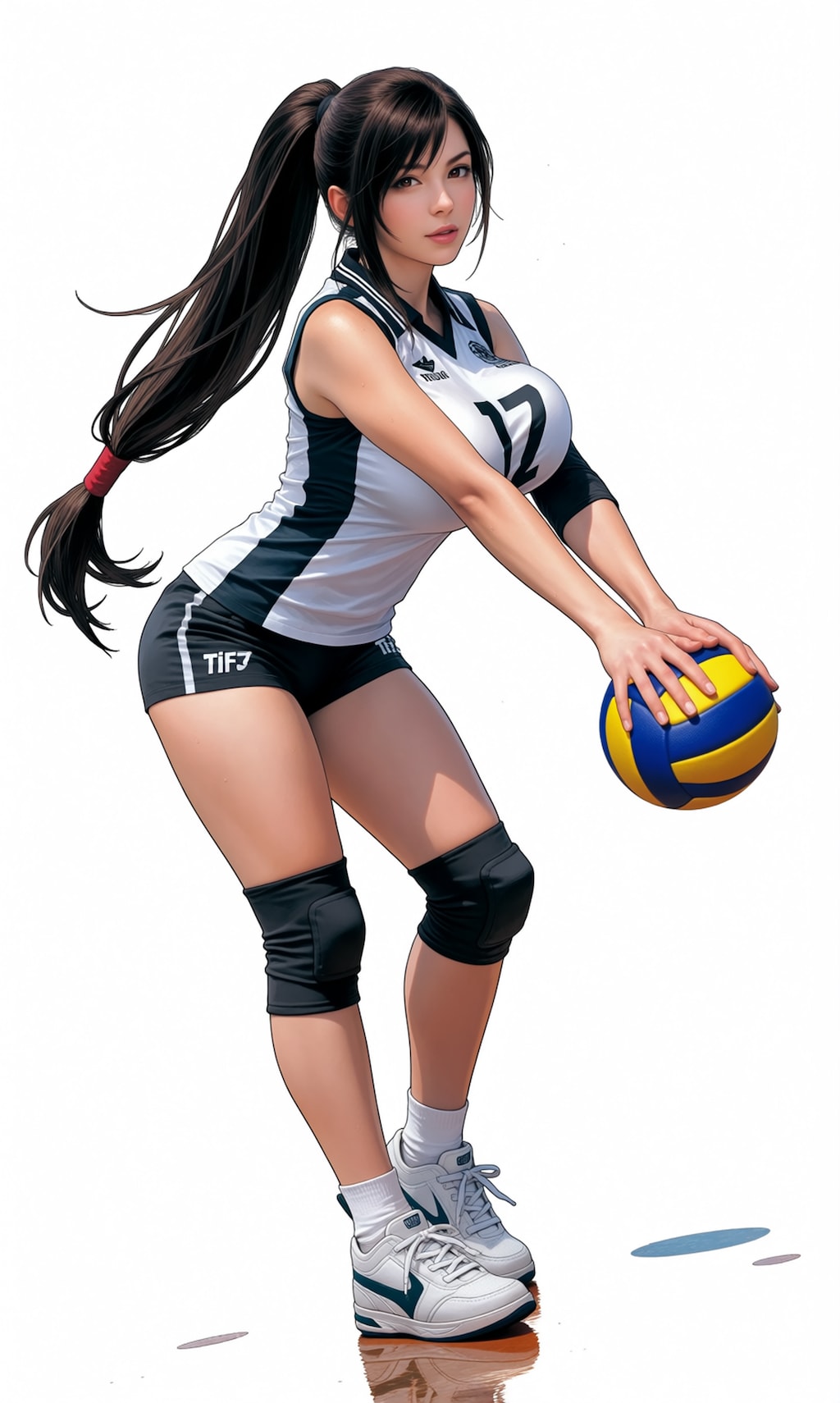 大きいことで有名なバレー部のティファさん