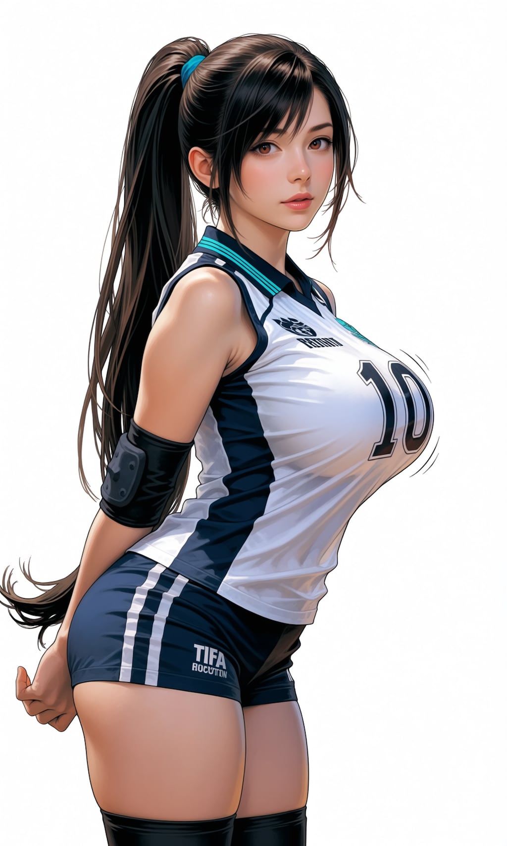 大きいことで有名なバレー部のティファさん