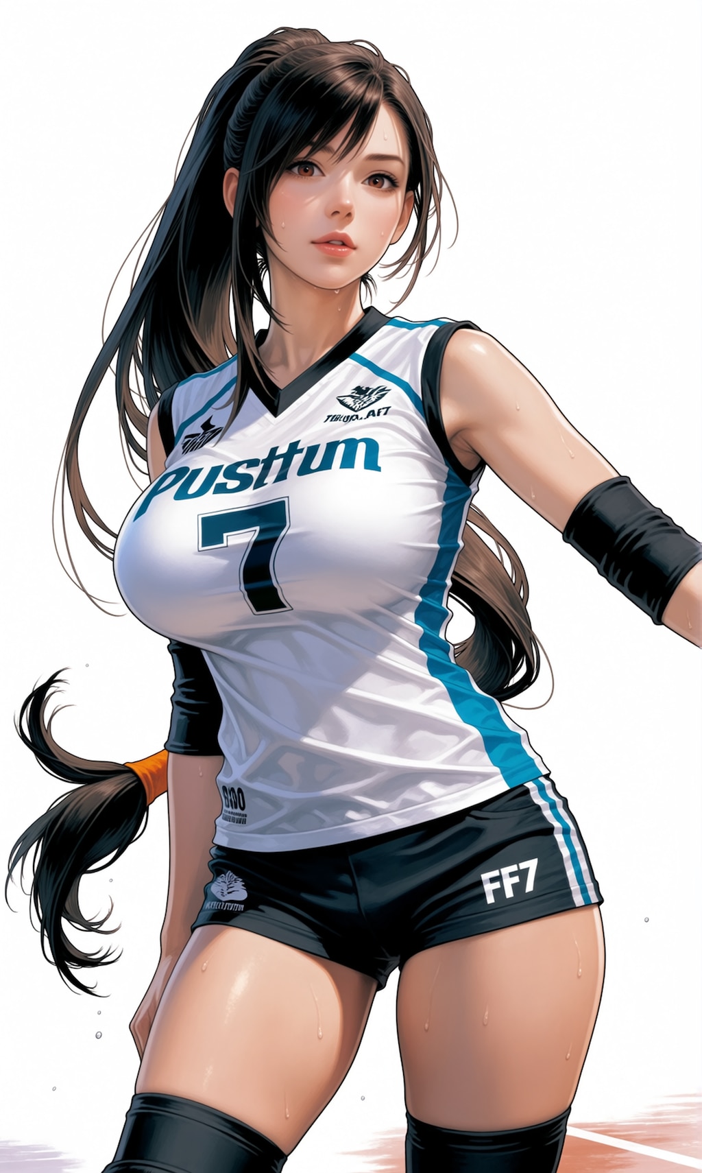 大きいことで有名なバレー部のティファさん