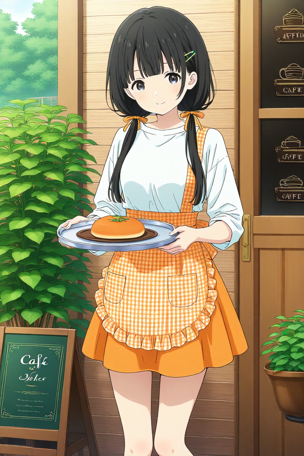 カフェでバイトの次女ちゃん🌕✨