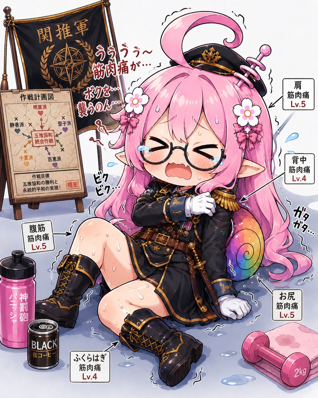 「運動は苦手なのん💦」