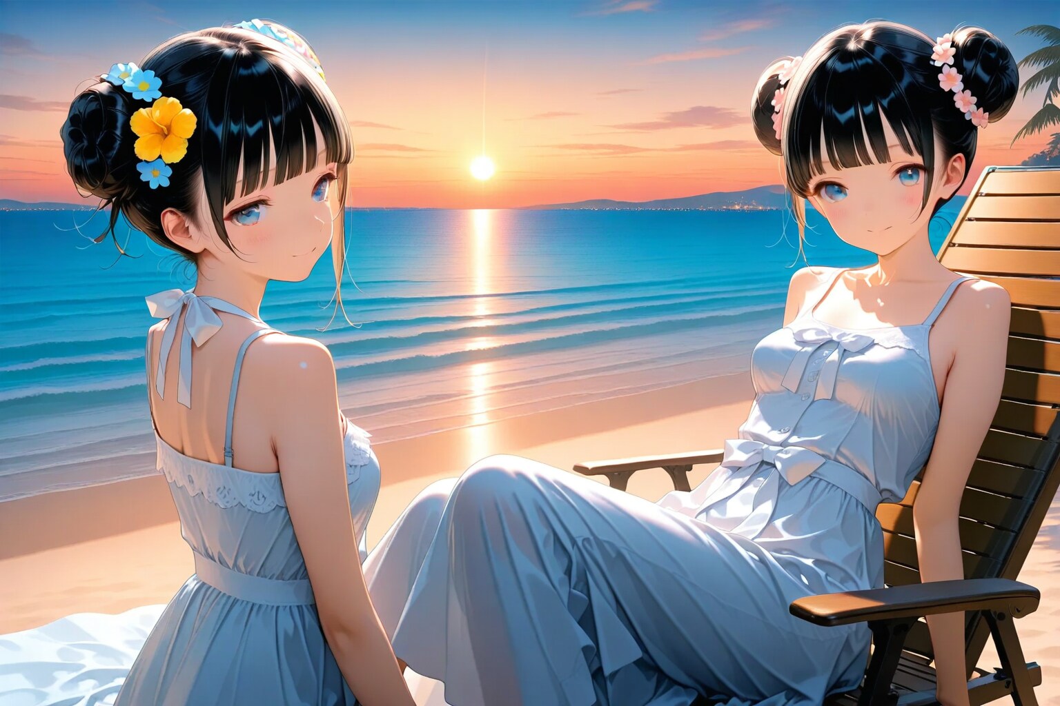 おだんごちゃん🍡🍡が２人⁉️😳💦💦 | の人気AIイラスト・グラビア