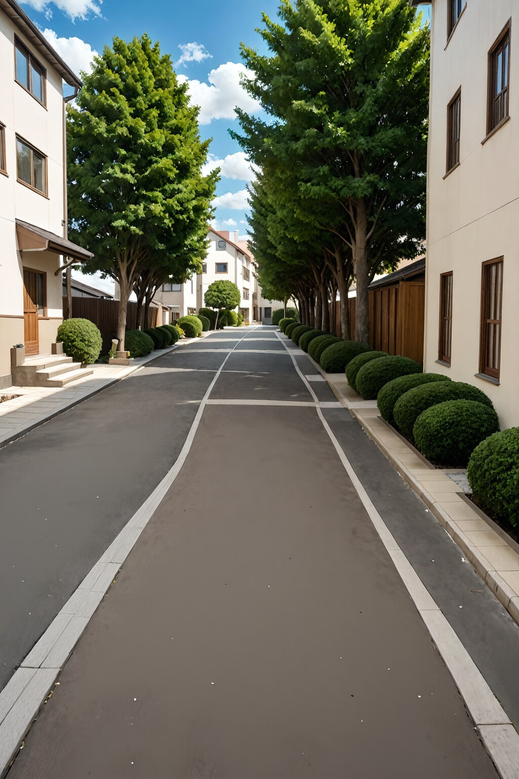 普通の住宅街の道