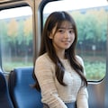 秋の電車の女性いろいろ 5枚目