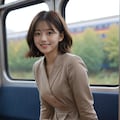 秋の電車の女性いろいろ 3枚目