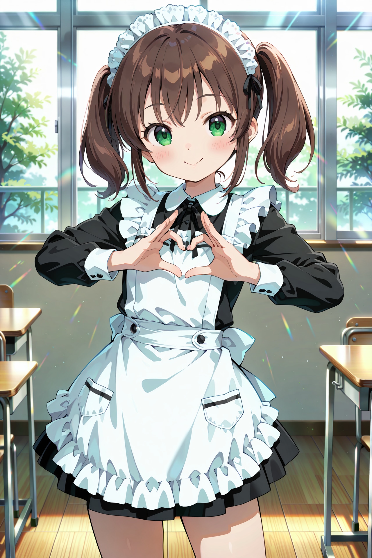 放課後メイドタイム♪〜スカートひらりの青春日誌〜 Z205 | の人気AIイラスト・グラビア