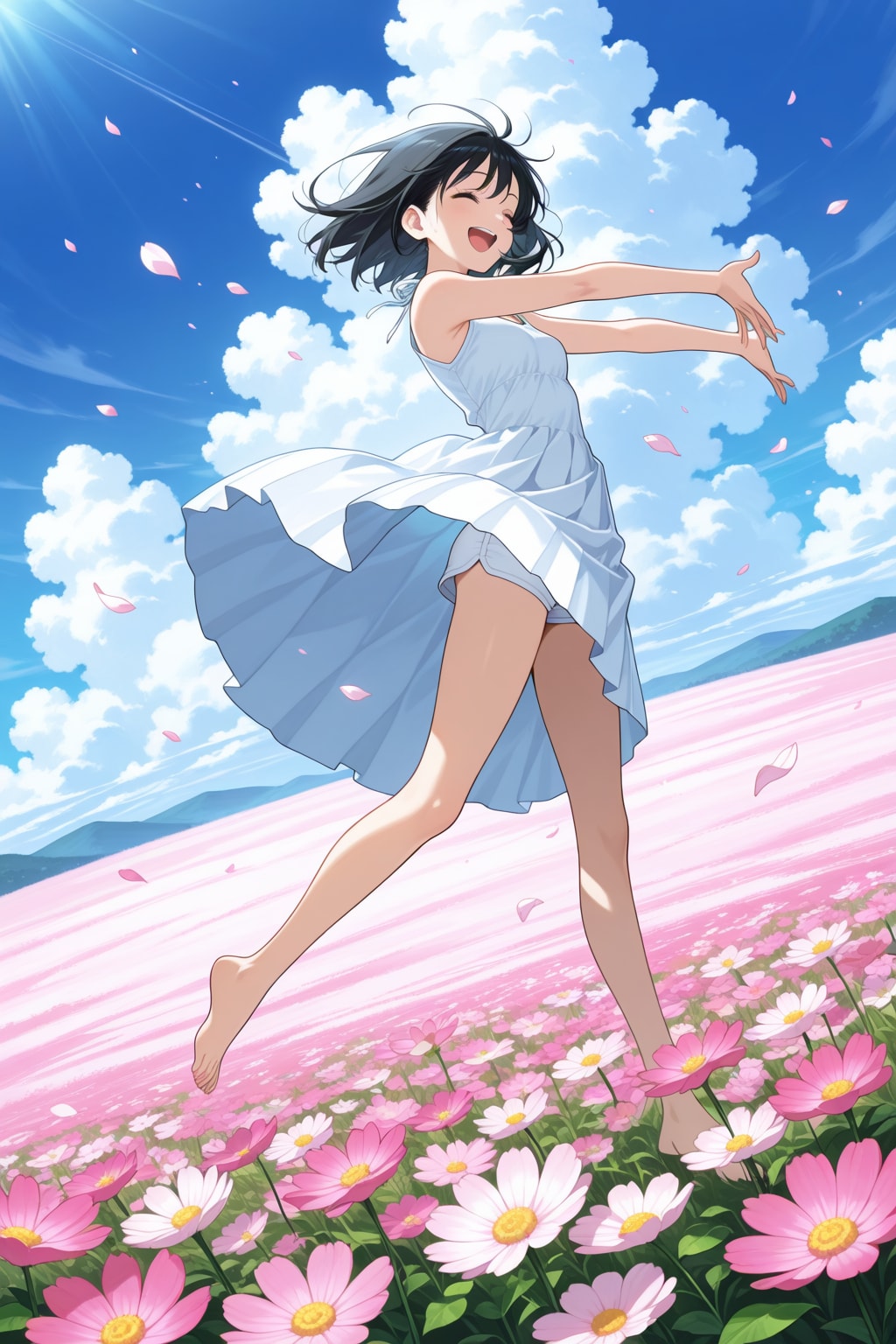 コスモス畑にて