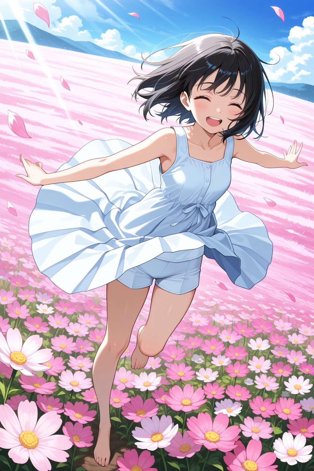 コスモス畑にて