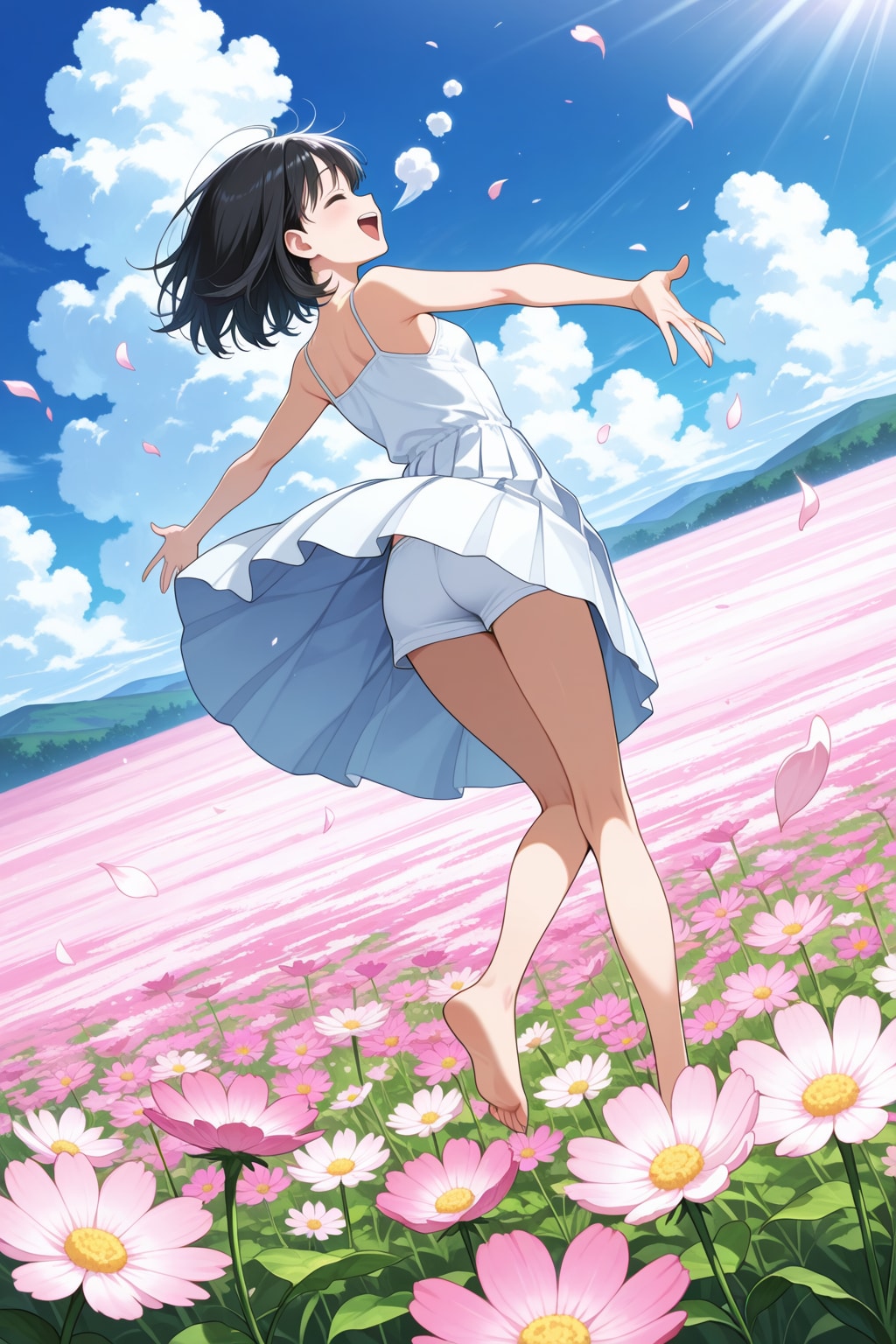 コスモス畑にて