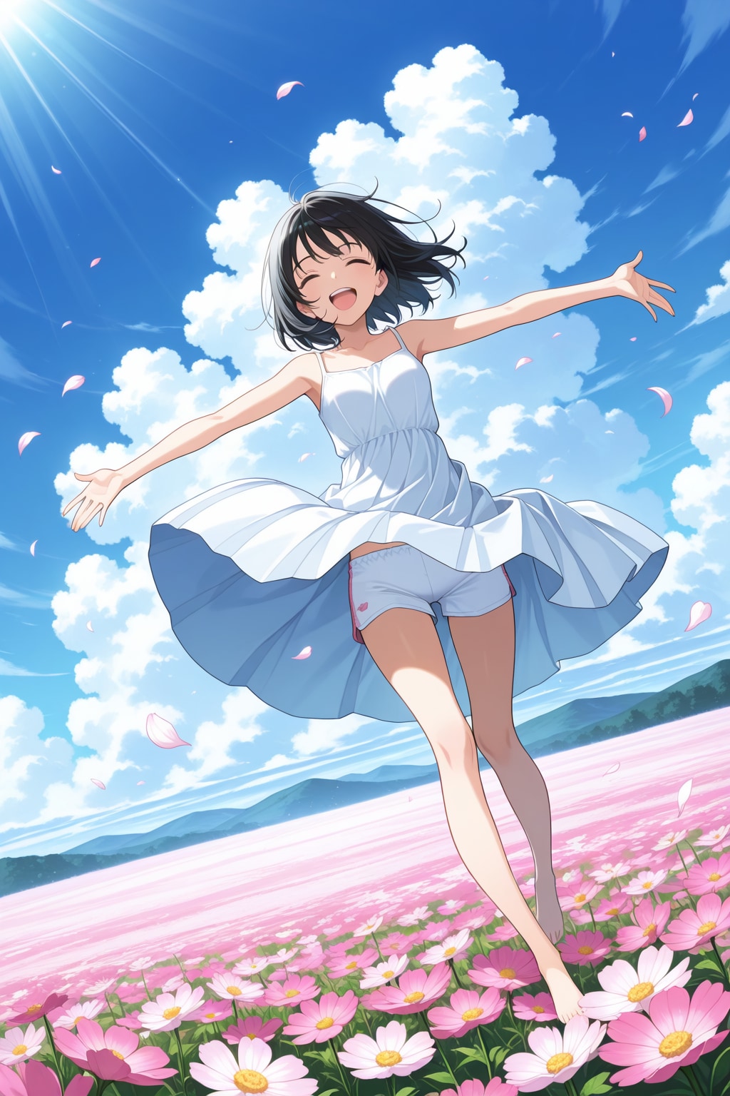 コスモス畑にて