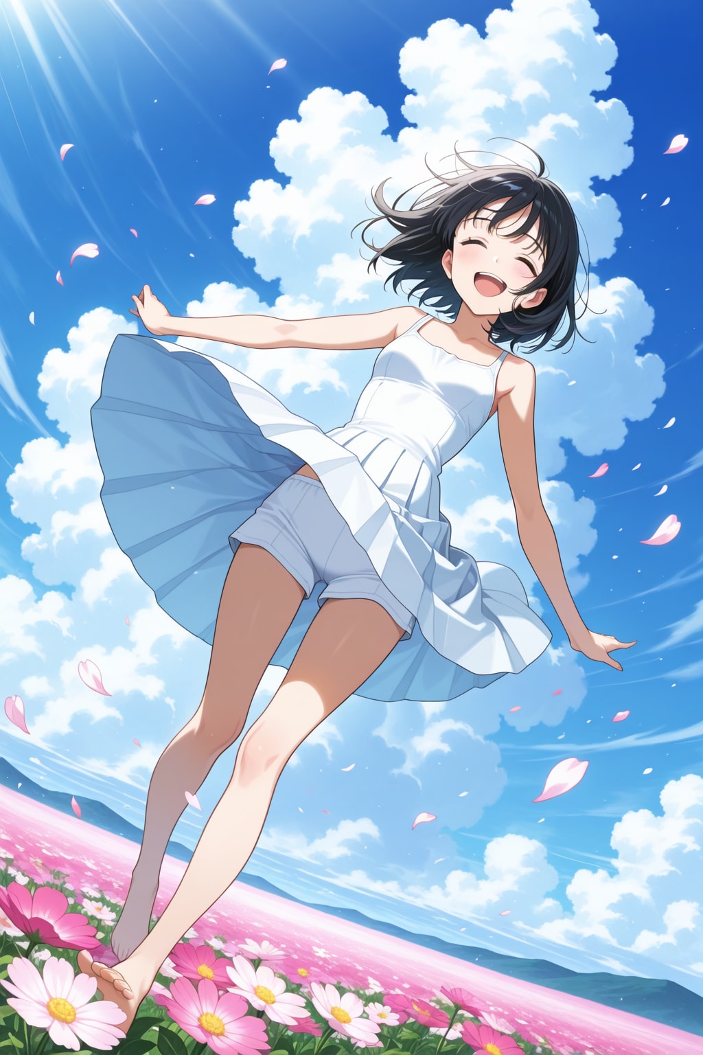 コスモス畑にて