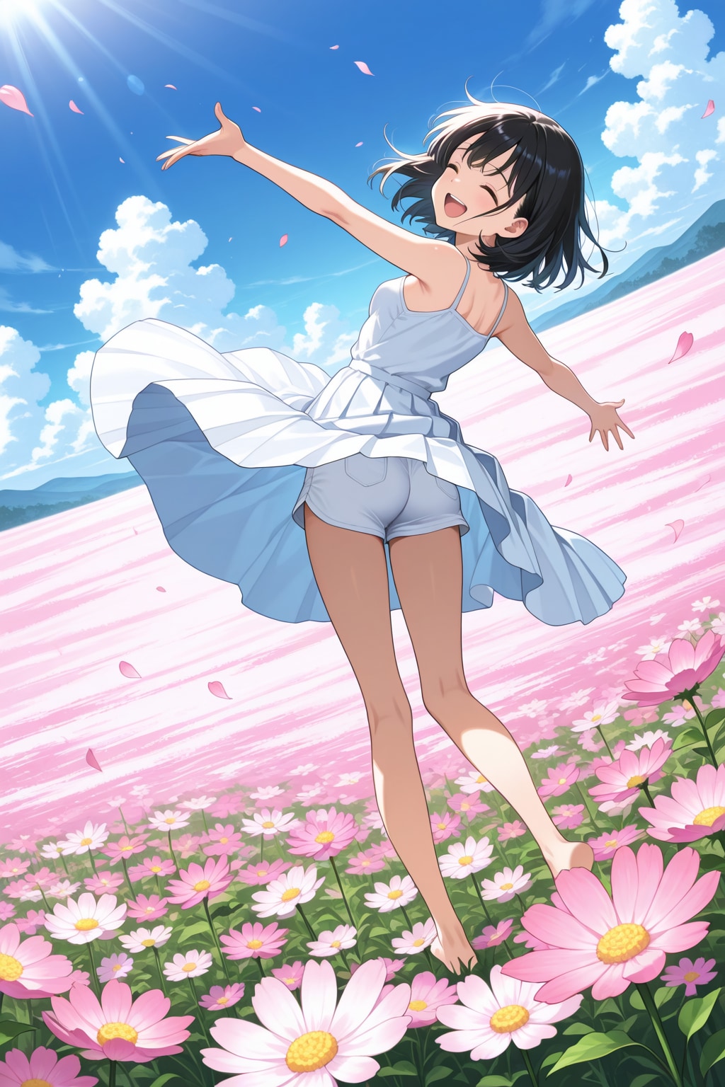 コスモス畑にて