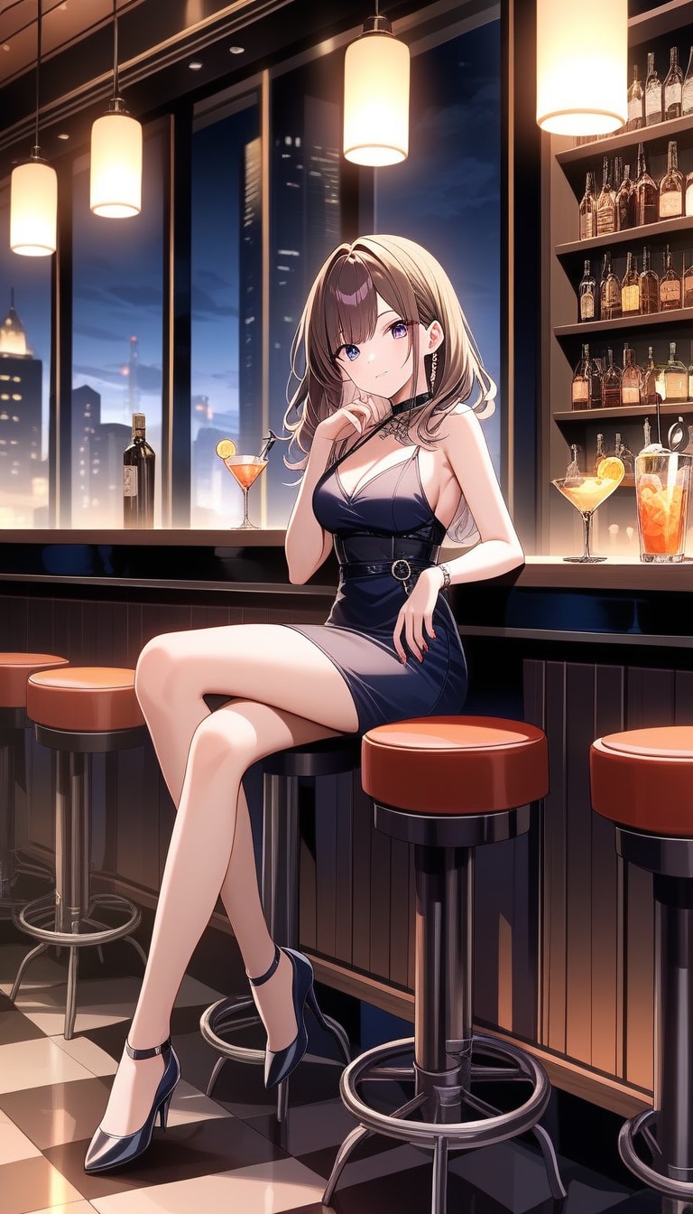 ドレス美女と