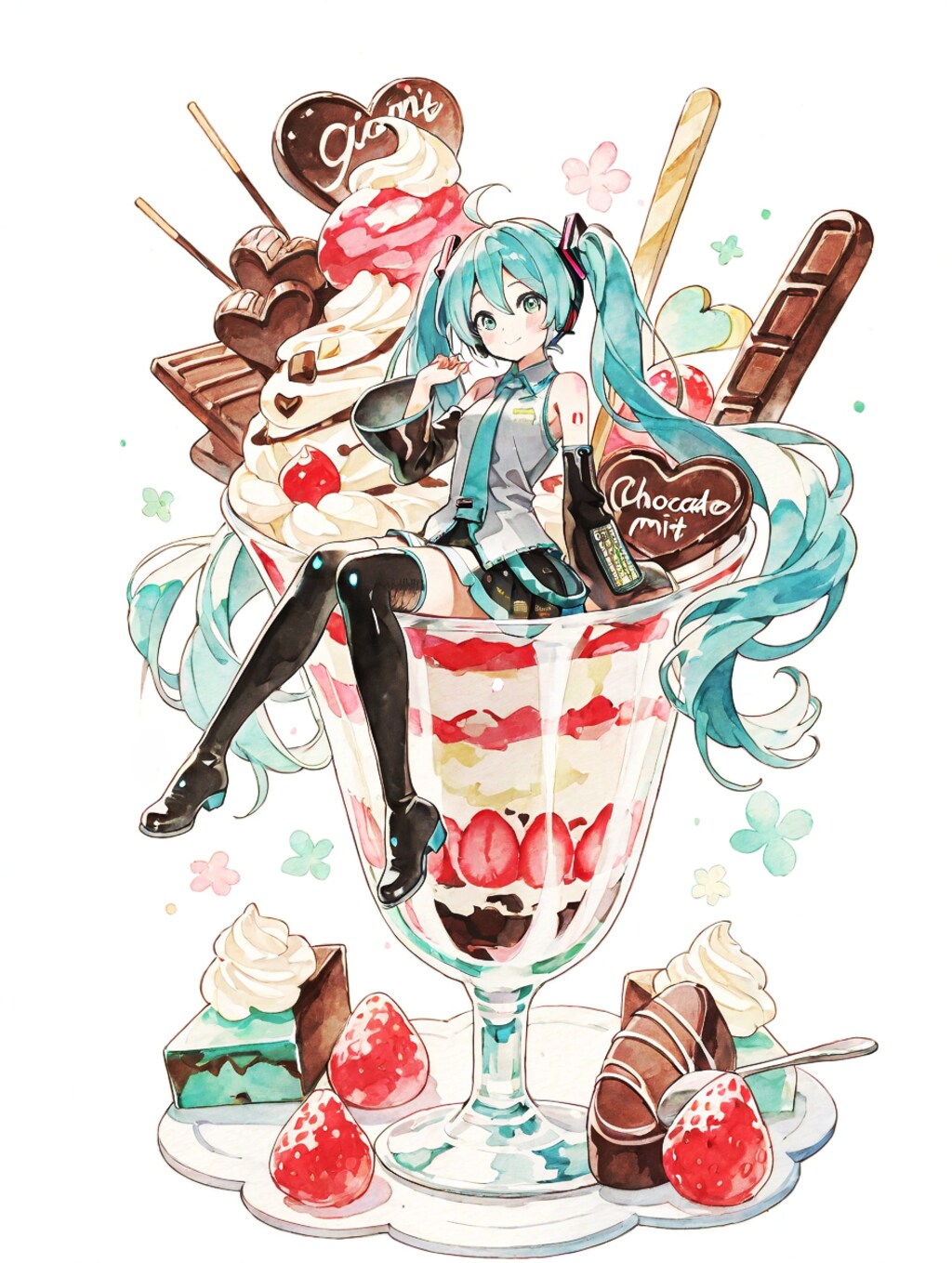 ミクちゃんびっくりパフェ