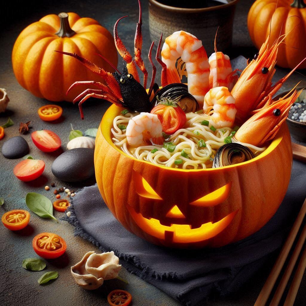 ハロウィンseafood noodle