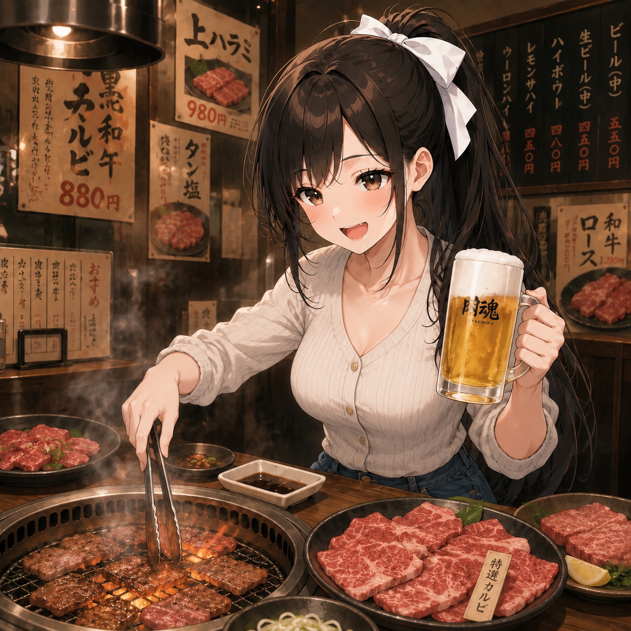 1人焼肉を満喫 | の人気AIイラスト・グラビア