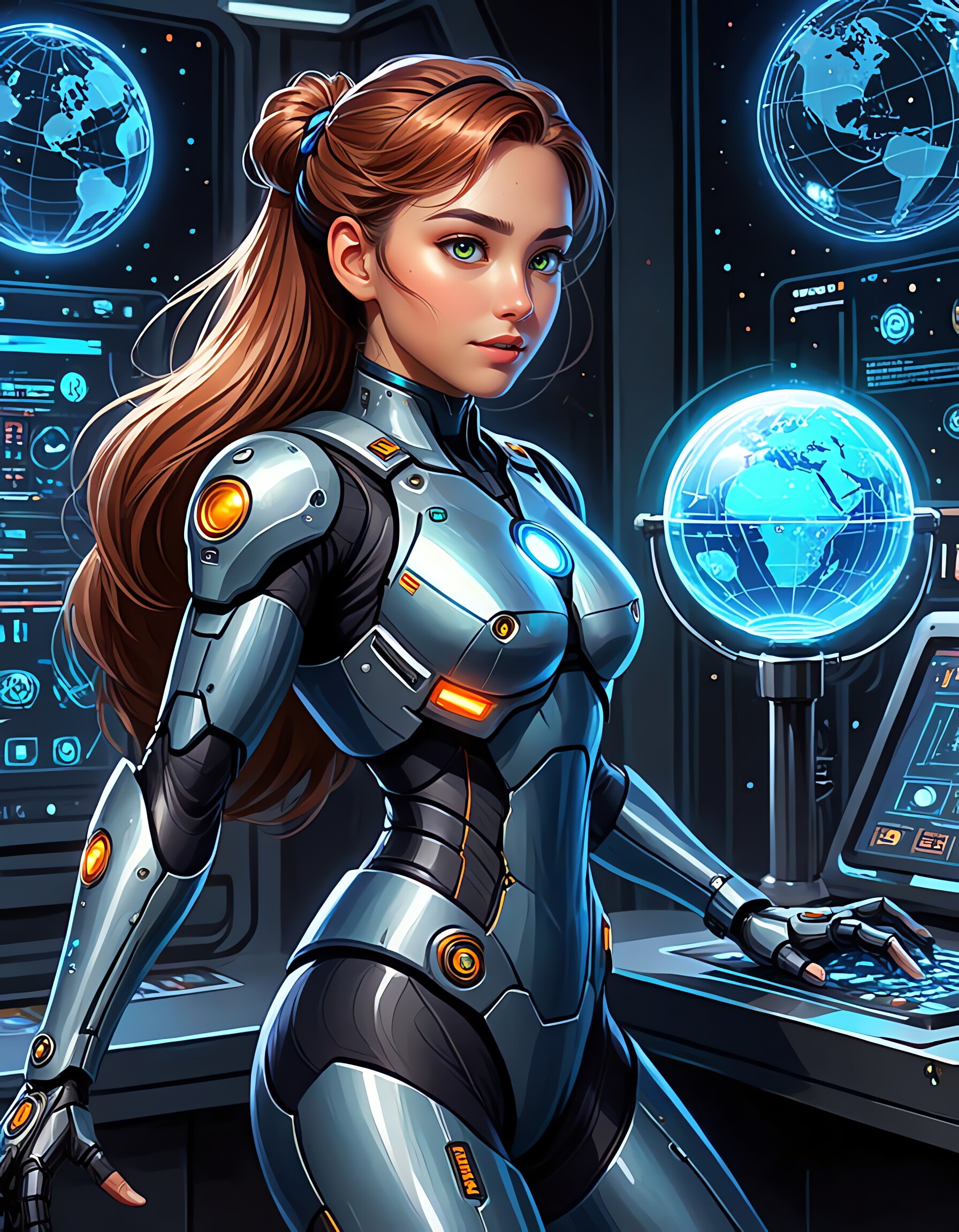 海外アニメ映画風の宇宙船クルー | の人気AIイラスト・グラビア