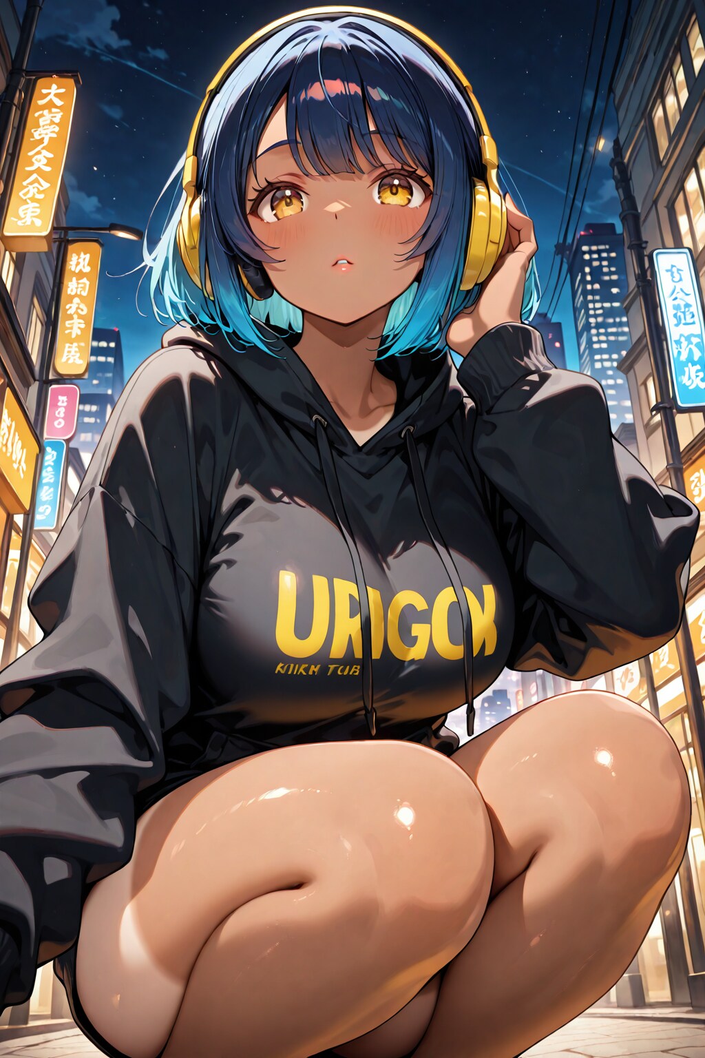 青とヘッドフォン①