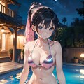ナイトプールの水着娘2 6枚目