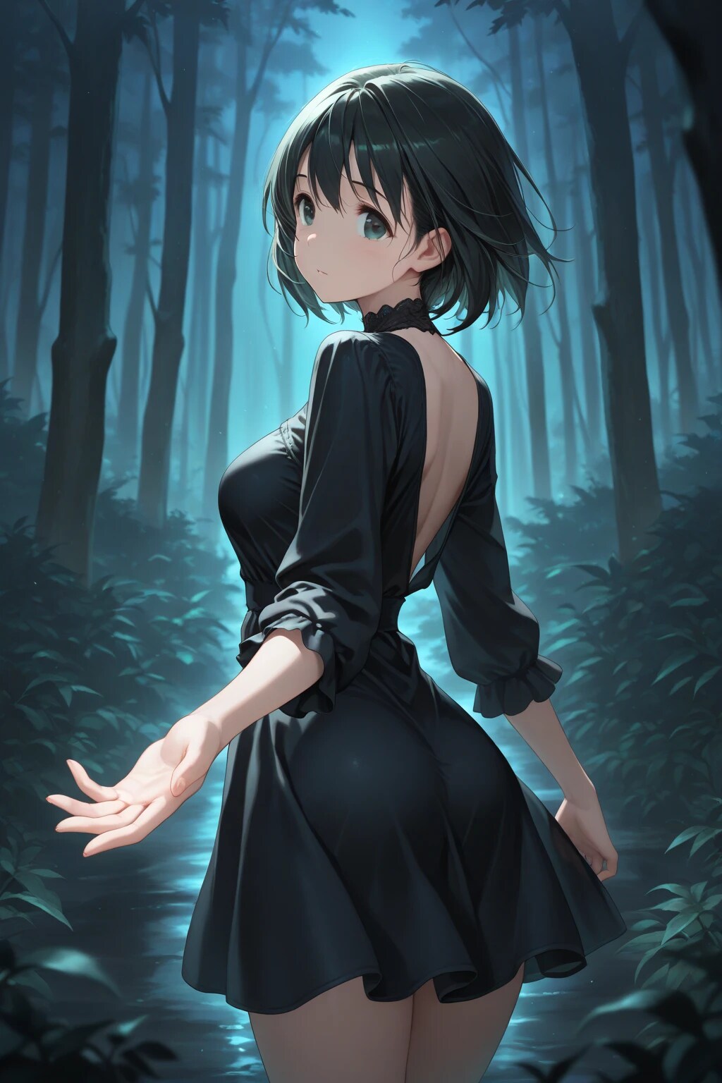 夜の森の邂逅者