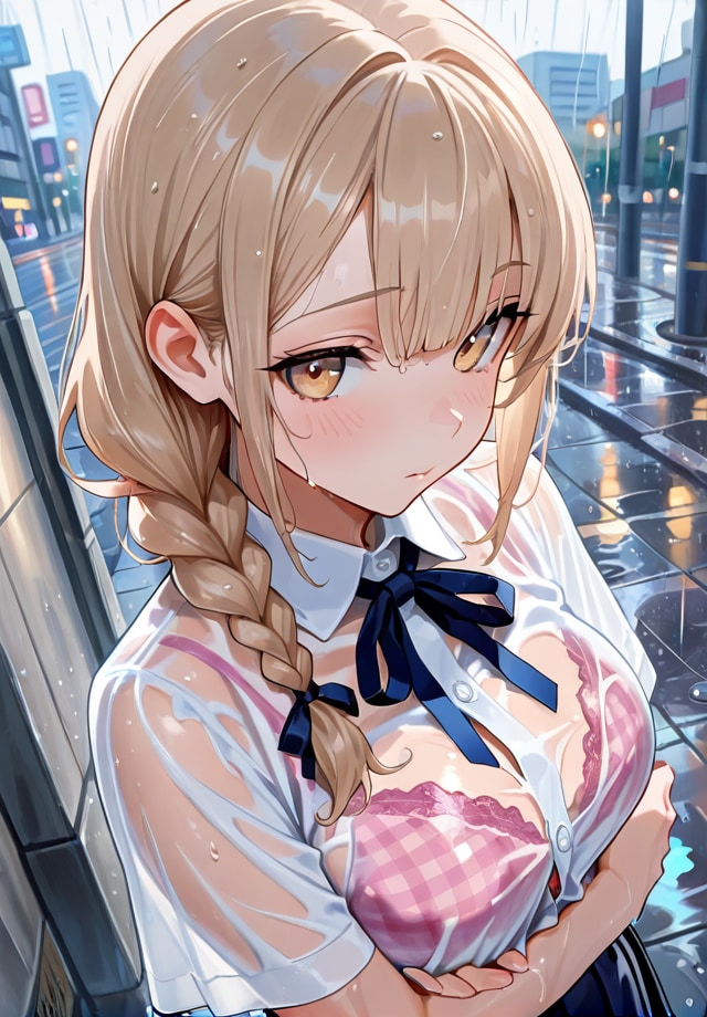雨に透ける少女　透けブラ編　#3