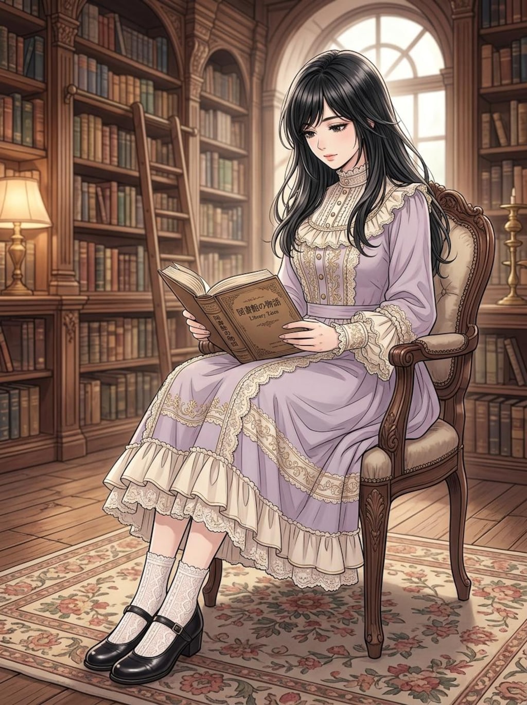 本を読む少女