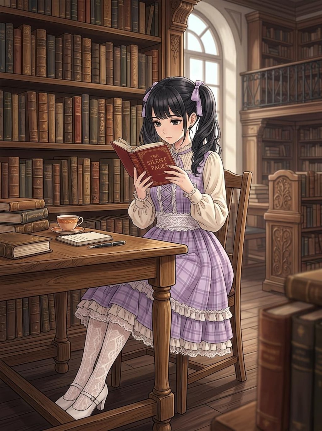 本を読む少女