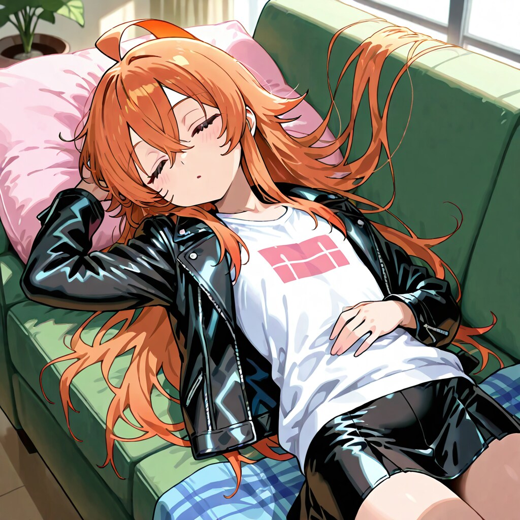 ららちゃん　ソファでぐっすり