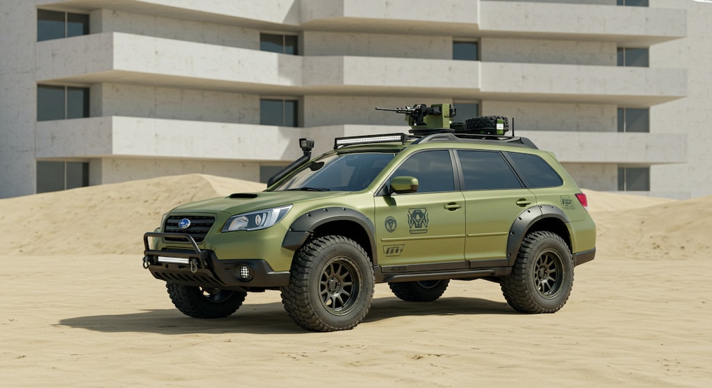 スバルレガシィアウトバック軍用車