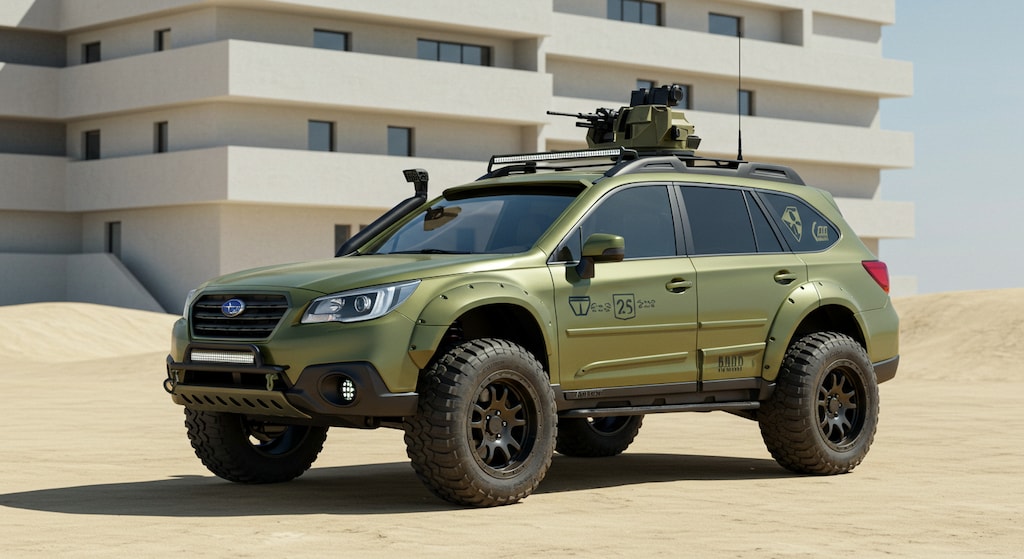 スバルレガシィアウトバック軍用車