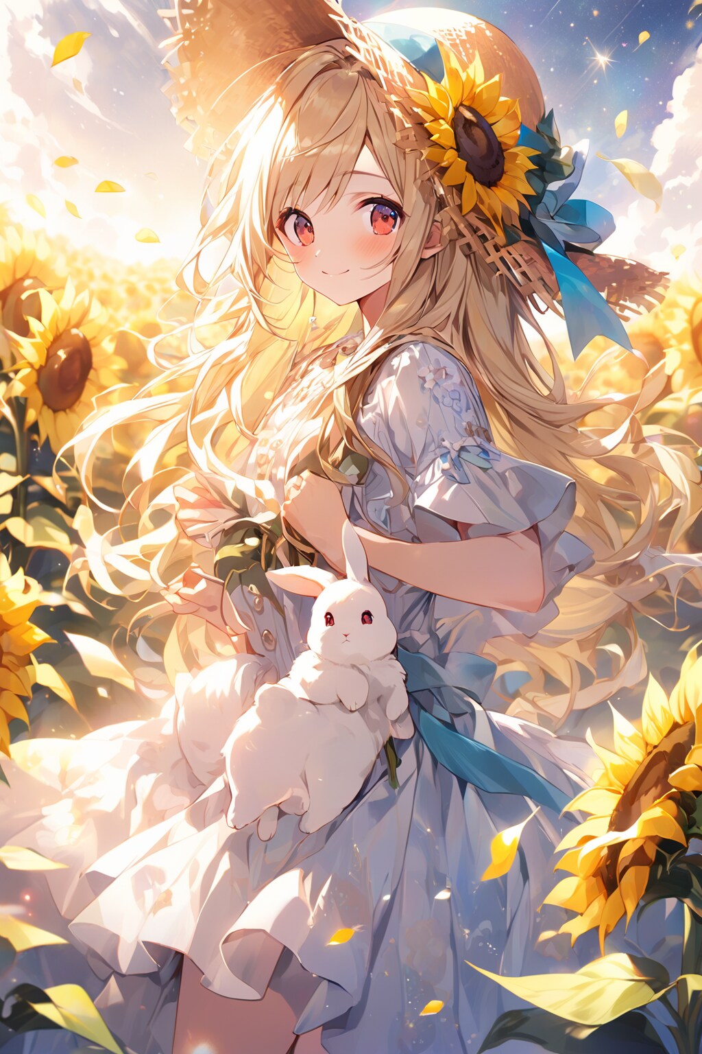 ひまわり畑にやって来ました！ | の人気AIイラスト・グラビア