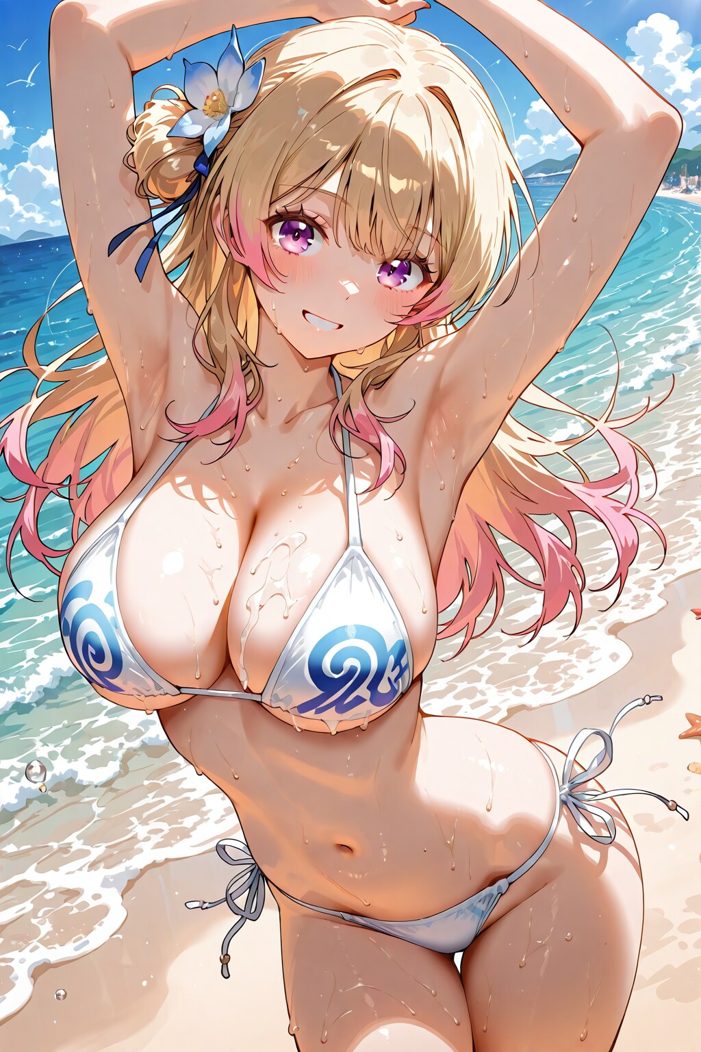 いかにもAIが作りそうな模様の水着