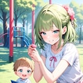 母子画 3枚目