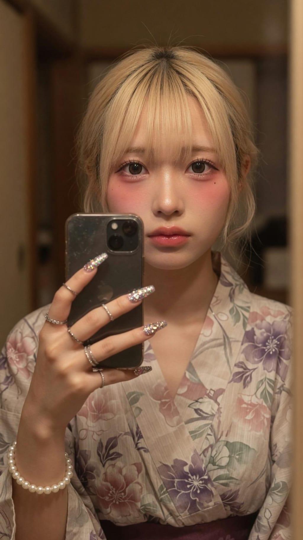 金髪ちゃん浴衣